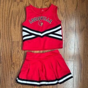 Red Louisville Toddler Cheerleader Outfit